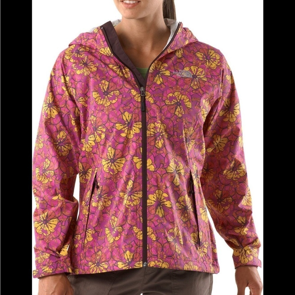NWT North Face Floral Windbreaker Jacket - Small